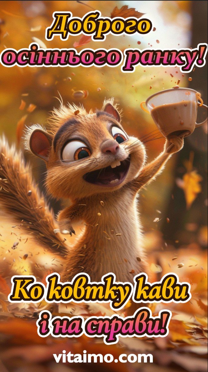 Доброго осіннього ранку! По ковтку кави і на справи